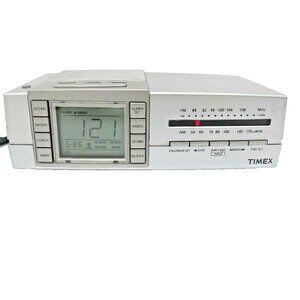 Timex T434S Triple Alarm Clock Radio AM-FM with 4 Nature Sounds Options and DST